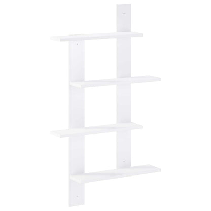 Wall Shelf White 61 x 13.5 x 105 cm Engineered Wood