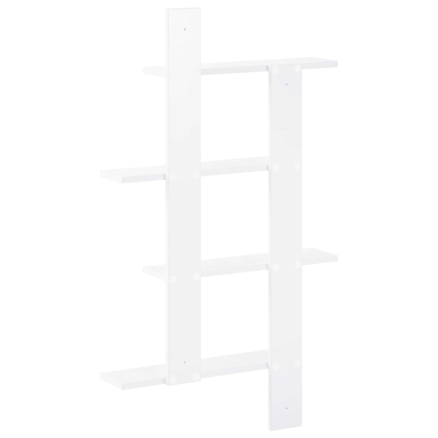 Wall Shelf White 61 x 13.5 x 105 cm Engineered Wood