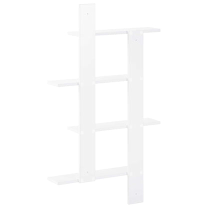 Wall Shelf White 61 x 13.5 x 105 cm Engineered Wood