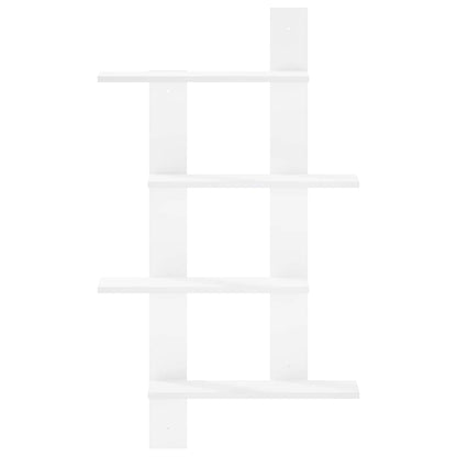 Wall Shelf White 61 x 13.5 x 105 cm Engineered Wood