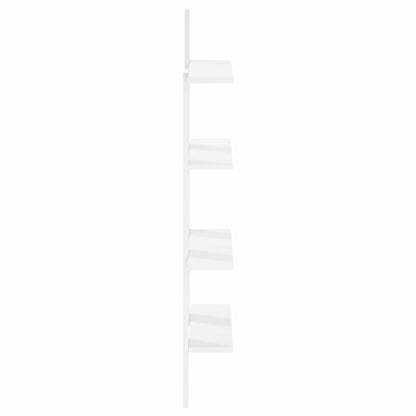 Wall Shelf White 61 x 13.5 x 105 cm Engineered Wood