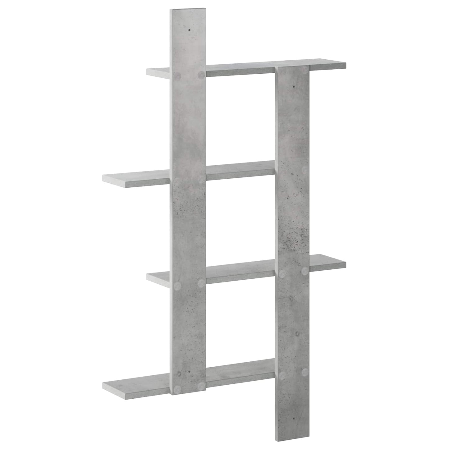 Wall Shelf Concrete Grey 61 x 13.5 x 105 cm Engineered Wood