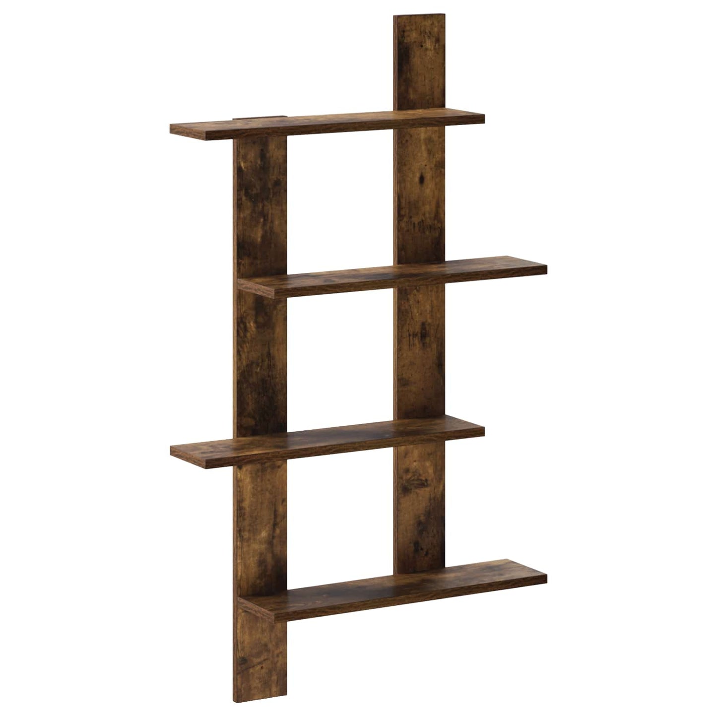 Wall Shelf Smoked Oak 61 x 13.5 x 105 cm Engineered Wood