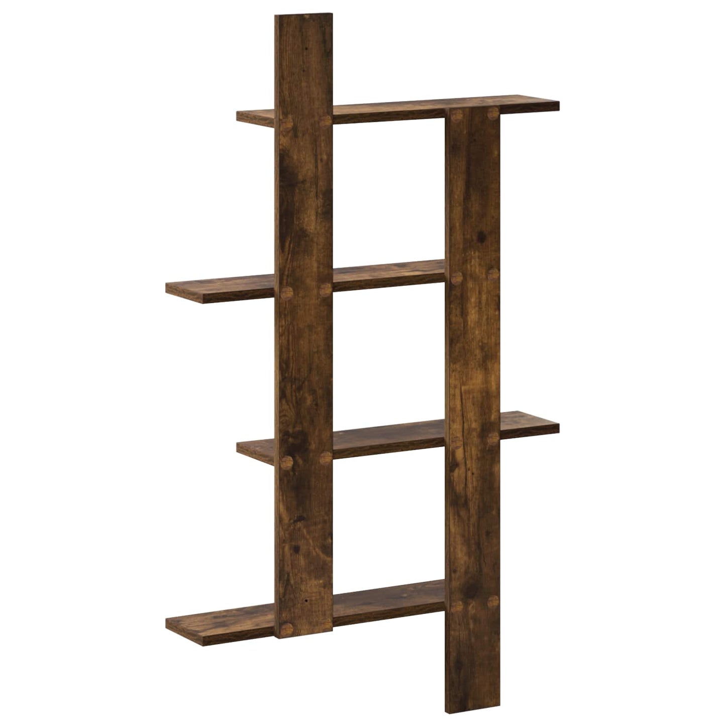 Wall Shelf Smoked Oak 61 x 13.5 x 105 cm Engineered Wood