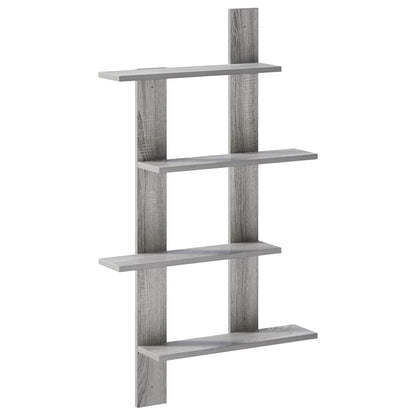 Wall Shelf Grey Sonoma 61 x 13.5 x 105 cm Engineered Wood