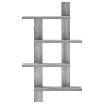 Wall Shelf Grey Sonoma 61 x 13.5 x 105 cm Engineered Wood