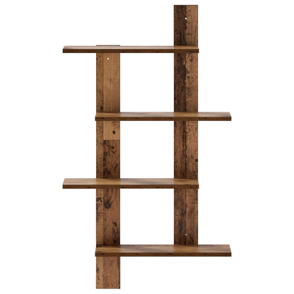 Wall Shelf Oak Wood 61 x 13.5 x 105 cm Engineered Wood