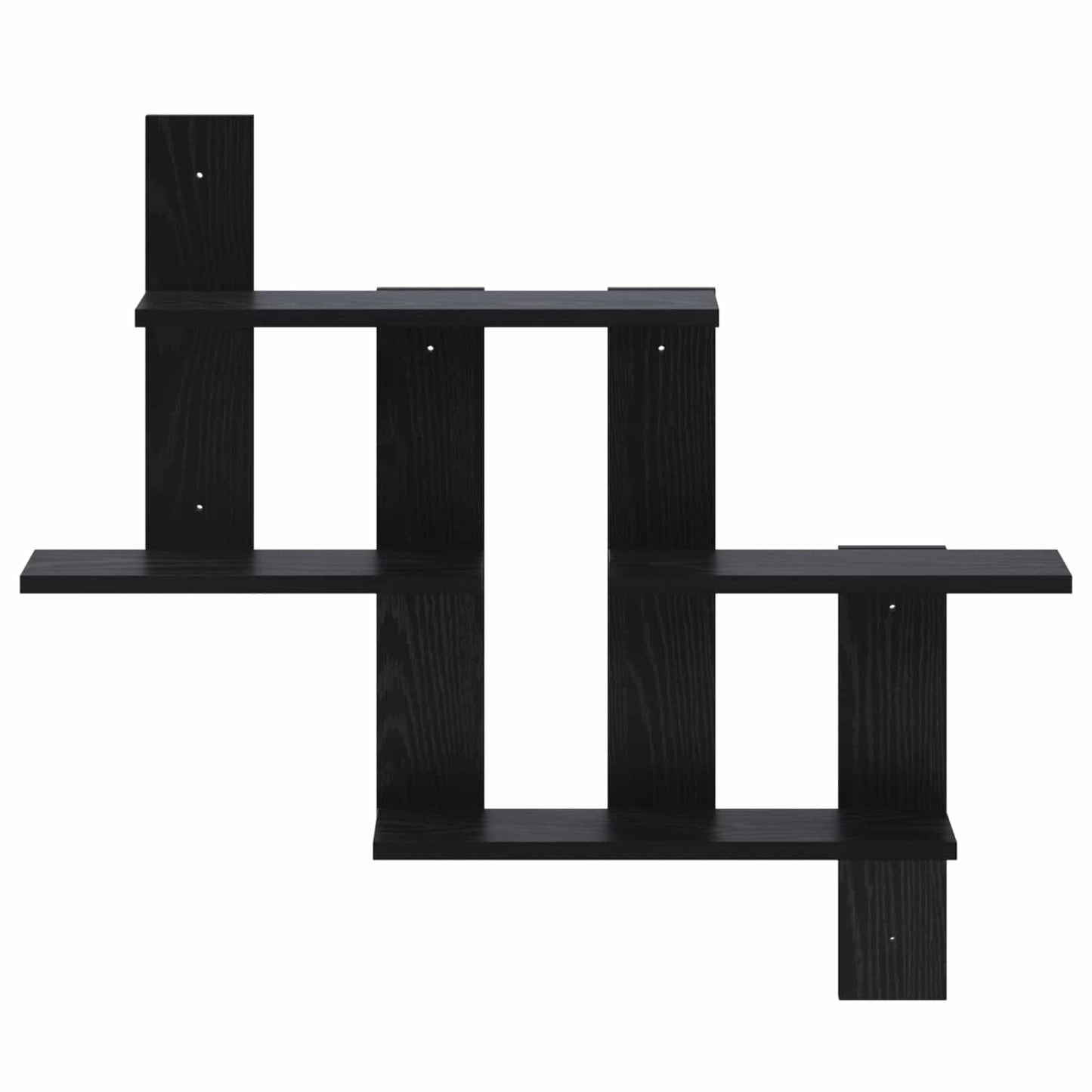 Wall Shelf Black Oak 85 x 13.5 x 73.5 cm Engineered Wood