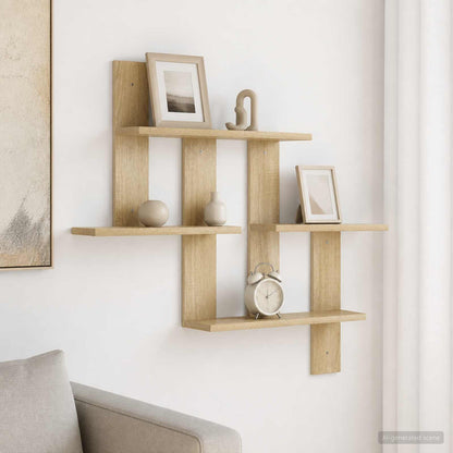 Wall Shelf Sonoma Oak 85 x 13.5 x 73.5 cm Engineered Wood