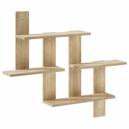 Wall Shelf Sonoma Oak 85 x 13.5 x 73.5 cm Engineered Wood