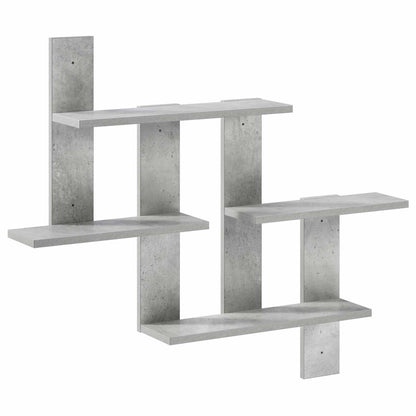 Wall Shelf Concrete Grey 85 x 13.5 x 73.5 cm Engineered Wood