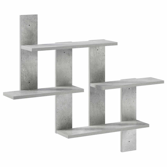 Wall Shelf Concrete Grey 85 x 13.5 x 73.5 cm Engineered Wood
