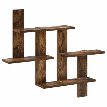 Wall Shelf Smoked Oak 85 x 13.5 x 73.5 cm Engineered Wood