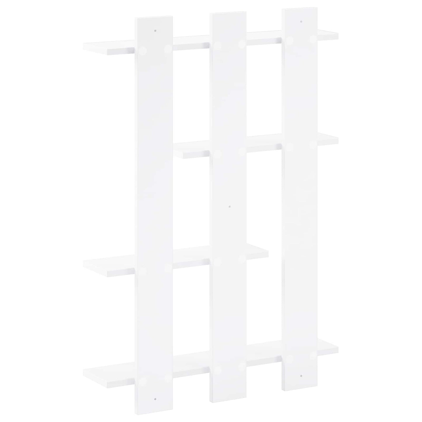 Wall Shelf White 61 x 13.5 x 88 cm Engineered Wood