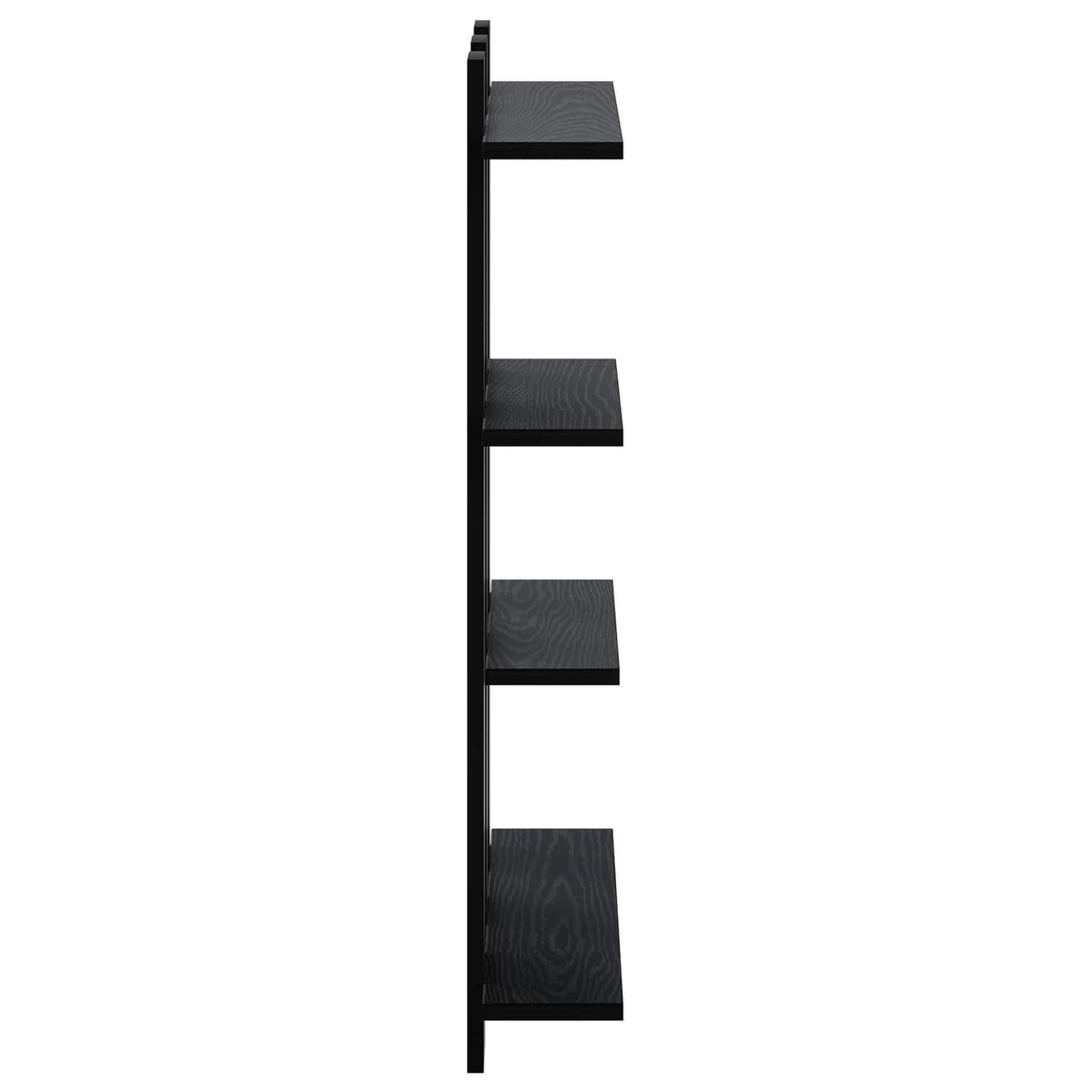 Wall Shelf Black Oak 61 x 13.5 x 88 cm Engineered Wood