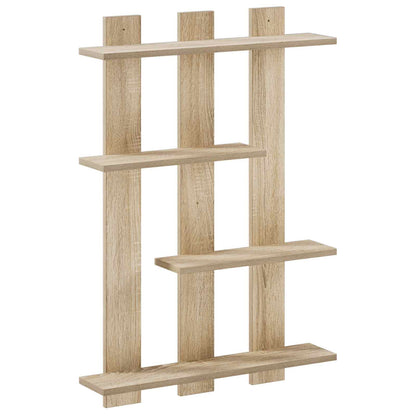 Wall Shelf Sonoma Oak 61 x 13.5 x 88 cm Engineered Wood