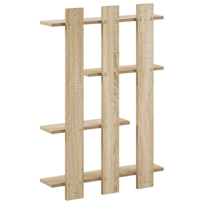 Wall Shelf Sonoma Oak 61 x 13.5 x 88 cm Engineered Wood