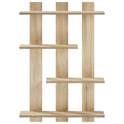Wall Shelf Sonoma Oak 61 x 13.5 x 88 cm Engineered Wood