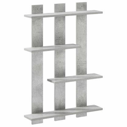 Wall Shelf Concrete Grey 61 x 13.5 x 88 cm Engineered Wood