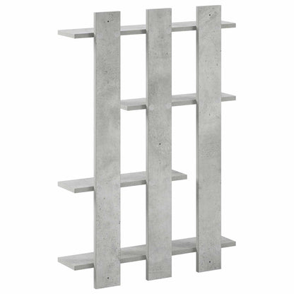 Wall Shelf Concrete Grey 61 x 13.5 x 88 cm Engineered Wood
