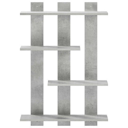 Wall Shelf Concrete Grey 61 x 13.5 x 88 cm Engineered Wood