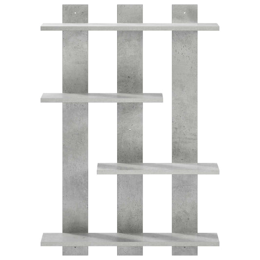 Wall Shelf Concrete Grey 61 x 13.5 x 88 cm Engineered Wood