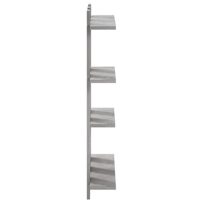 Wall Shelf Concrete Grey 61 x 13.5 x 88 cm Engineered Wood