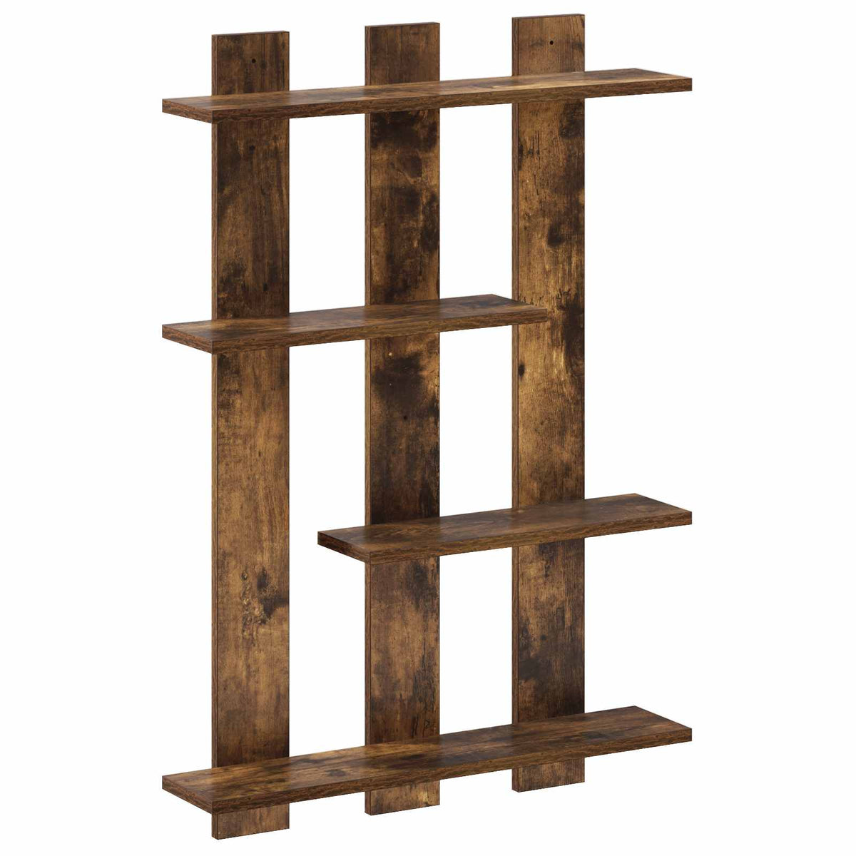Wall Shelf Smoked Oak 61 x 13.5 x 88 cm Engineered Wood