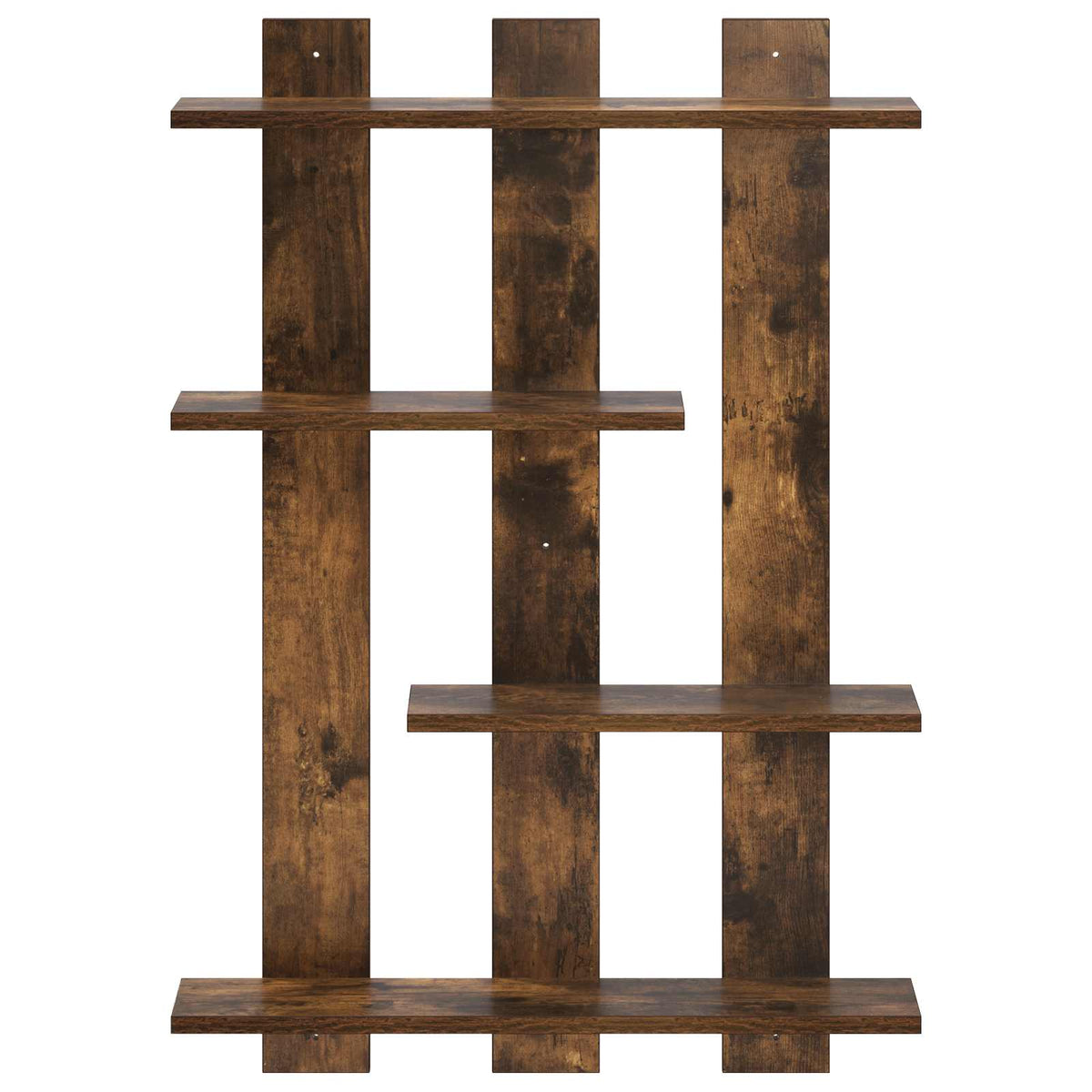 Wall Shelf Smoked Oak 61 x 13.5 x 88 cm Engineered Wood