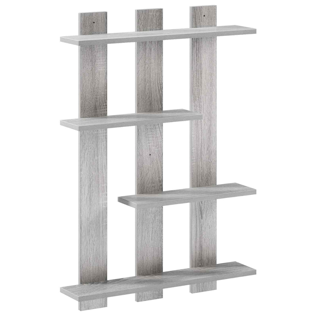 Wall Shelf Grey Sonoma 61 x 13.5 x 88 cm Engineered Wood
