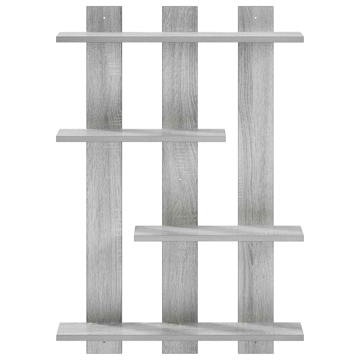 Wall Shelf Grey Sonoma 61 x 13.5 x 88 cm Engineered Wood