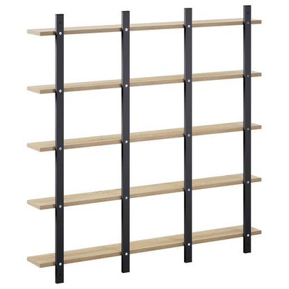 Wall Shelf Sonoma Oak 102 x 13.5 x 102 cm Engineered Wood