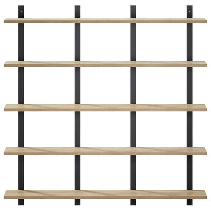 Wall Shelf Sonoma Oak 102 x 13.5 x 102 cm Engineered Wood