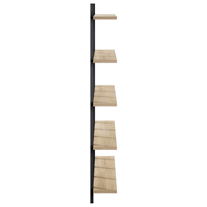 Wall Shelf Sonoma Oak 102 x 13.5 x 102 cm Engineered Wood
