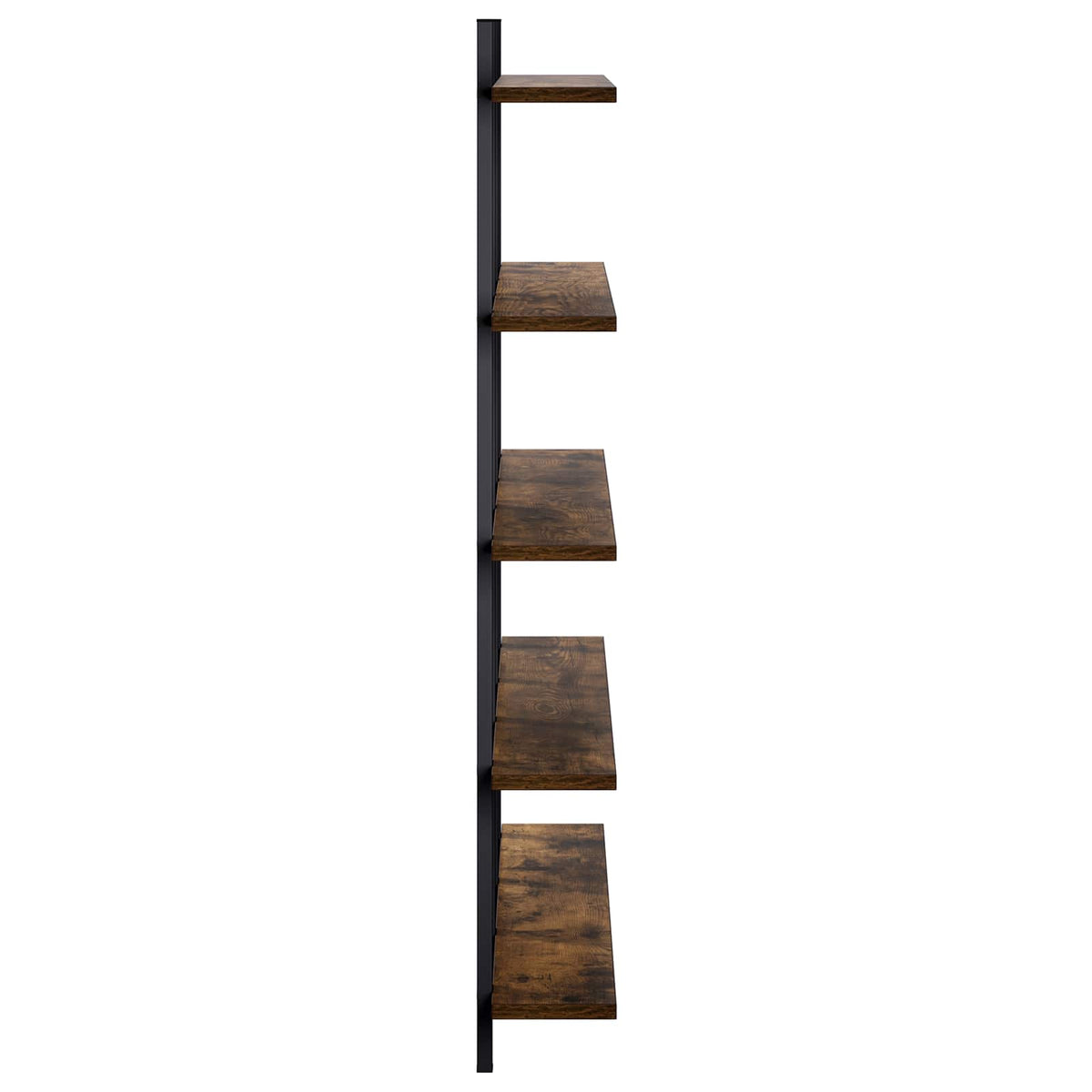 Wall Shelf Smoked Oak 102 x 13.5 x 102 cm Engineered Wood