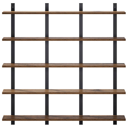 Wall Shelf Old Wood 102 x 13.5 x 102 cm Engineered Wood