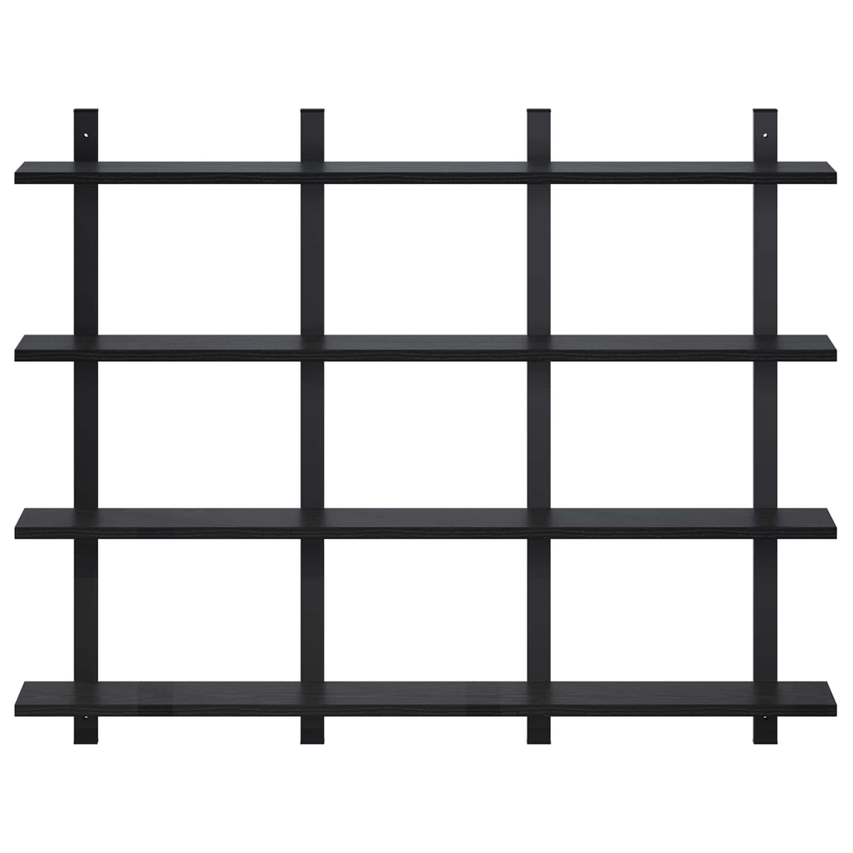 Wall Shelf Black Oak 102 x 13.5 x 80 cm Engineered Wood