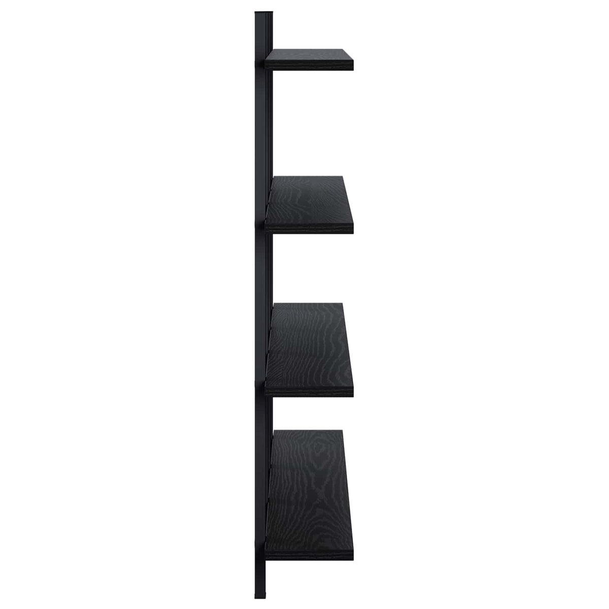 Wall Shelf Black Oak 102 x 13.5 x 80 cm Engineered Wood