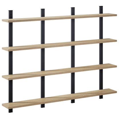 Wall Shelf Sonoma Oak 102 x 13.5 x 80 cm Engineered Wood