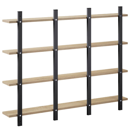 Wall Shelf Sonoma Oak 102 x 13.5 x 80 cm Engineered Wood