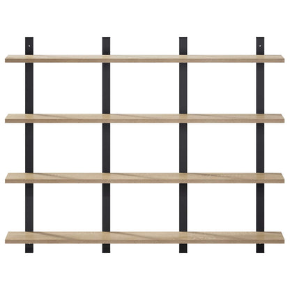 Wall Shelf Sonoma Oak 102 x 13.5 x 80 cm Engineered Wood