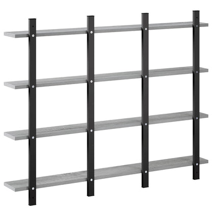 Wall Shelf Grey Sonoma 102 x 13.5 x 80 cm Engineered Wood