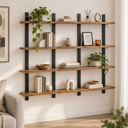 Wall Shelf Old Wood 102 x 13.5 x 80 cm Engineered Wood