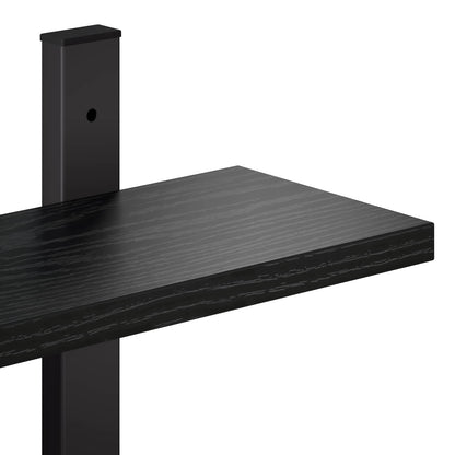 Wall Shelf Black Oak 102 x 13.5 x 58 cm Engineered Wood