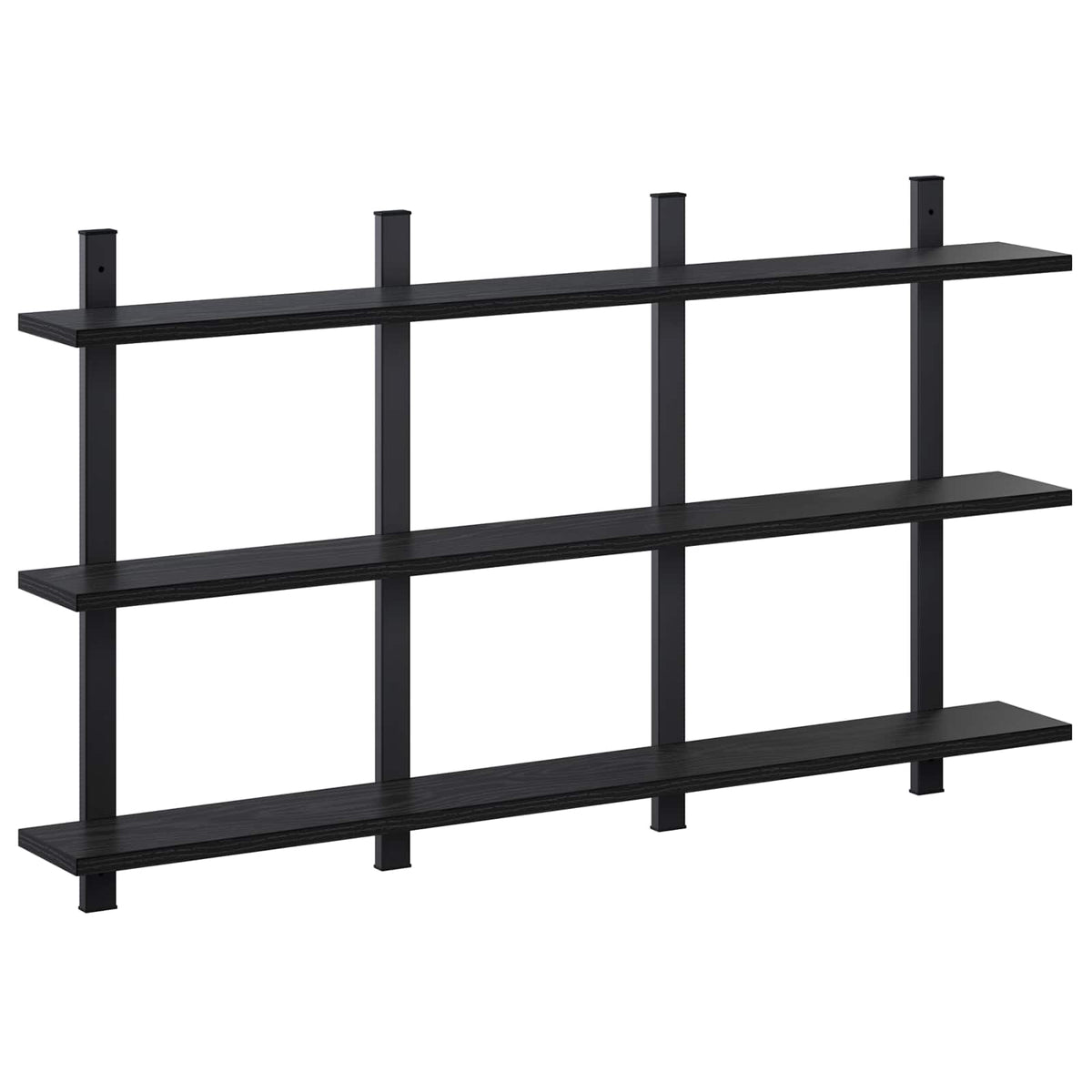 Wall Shelf Black Oak 102 x 13.5 x 58 cm Engineered Wood