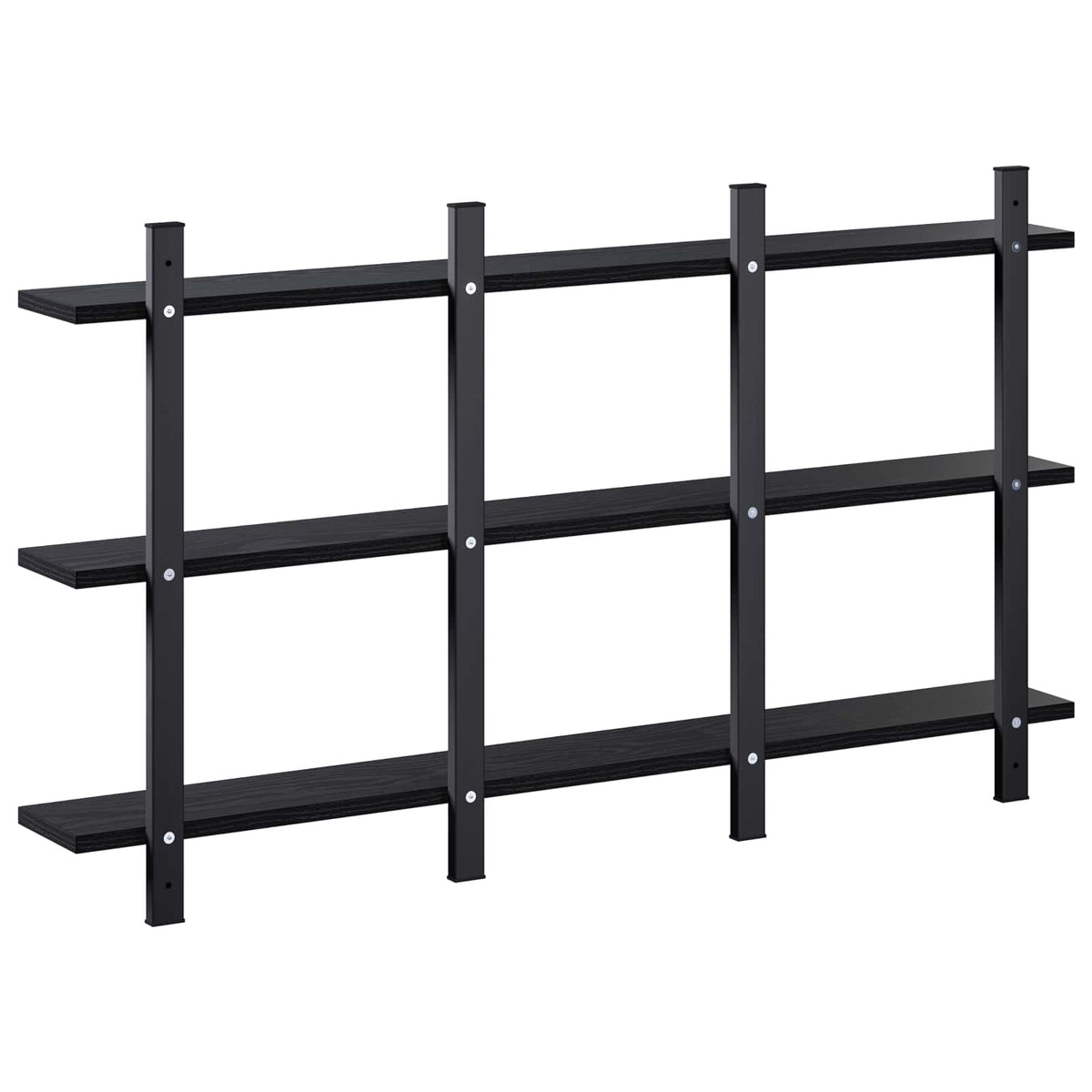 Wall Shelf Black Oak 102 x 13.5 x 58 cm Engineered Wood