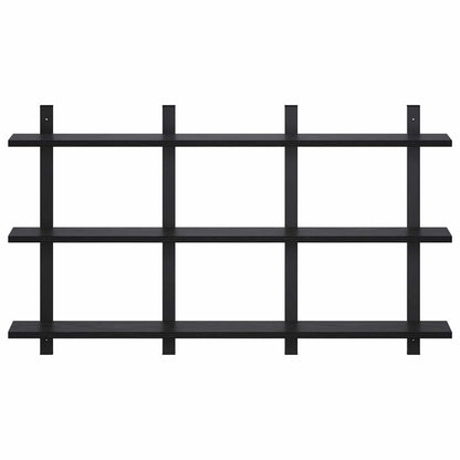 Wall Shelf Black Oak 102 x 13.5 x 58 cm Engineered Wood