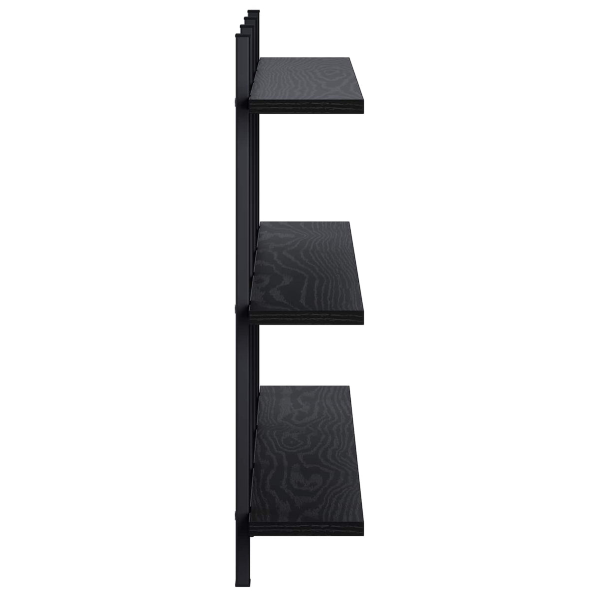 Wall Shelf Black Oak 102 x 13.5 x 58 cm Engineered Wood