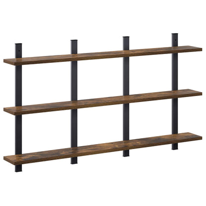 Wall Shelf Smoked Oak 102 x 13.5 x 58 cm Engineered Wood