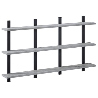 Wall Shelf Grey Sonoma 102 x 13.5 x 58 cm Engineered Wood